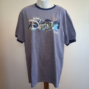 Disney World 2021 50th Anniversary Men's Gray Ringer T-Shirt Lg